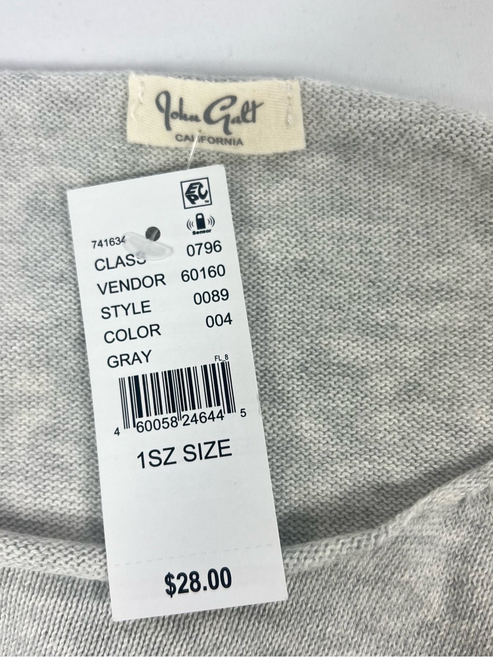 PacSun Light Gray Cropped Scoop Neck Long Sleeve Top - Picture 8 of 8